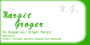 margit groger business card